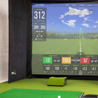 Golf Simulator Enclosure Designed for Indoor Practice, 7 Size Options, Impact Screen, Free Side Barriers