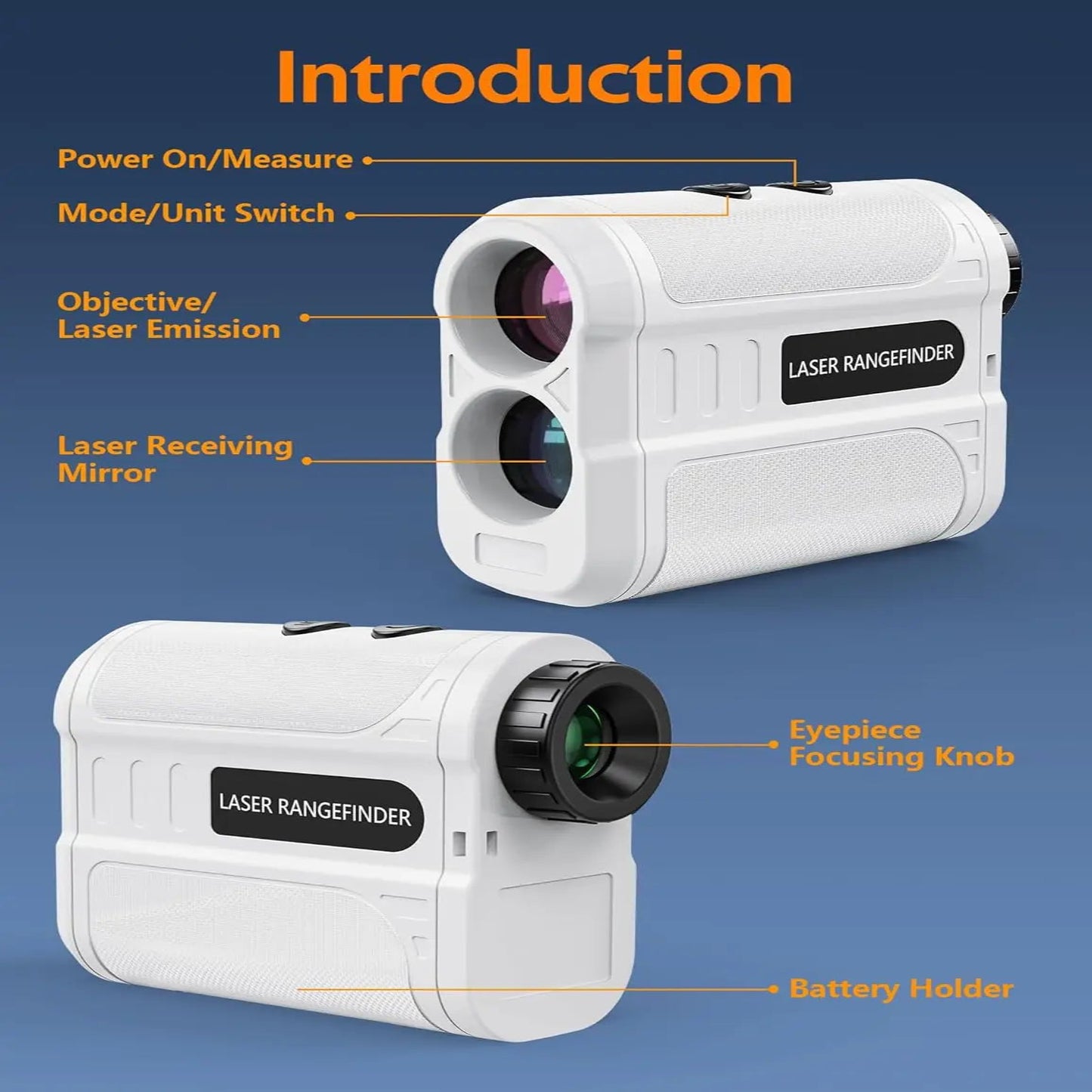 Laser Golf Rangefinder 500/600/900Yards 6X Lens Slope Compensating Flagpole Lock Golf Laser Range Finder Measuring Tool