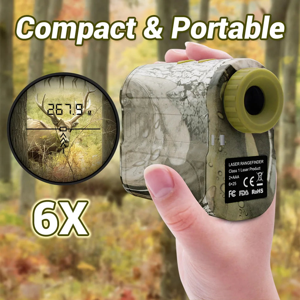 Laser Golf Rangefinder 500/600/900Yards 6X Lens Slope Compensating Flagpole Lock Golf Laser Range Finder Measuring Tool