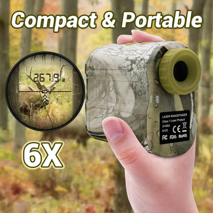 Laser Golf Rangefinder 500/600/900Yards 6X Lens Slope Compensating Flagpole Lock Golf Laser Range Finder Measuring Tool
