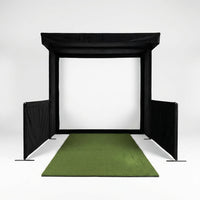 Golf Simulator Enclosure Designed for Indoor Practice, 7 Sizes Available, Impact Screen Included, Free Side Barriers — Studio Shot
