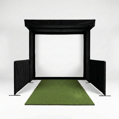 Golf Simulator Enclosure Designed for Indoor Practice, 7 Size Options, Impact Screen, Free Side Barriers