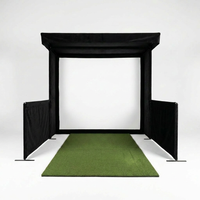 Golf Simulator Enclosure Designed for Indoor Practice, 7 Sizes Available, Impact Screen, Free Side Barriers — Studio Shot