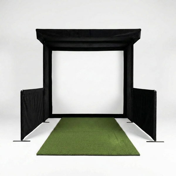 Golf Simulator Enclosure Designed for Indoor Practice, 7 Sizes Available, Impact Screen, Free Side Barriers — Studio Shot