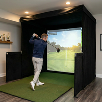 Golf Simulator Enclosure Designed for Indoor Practice, 7 Sizes Available, Impact Screen Included, Free Side Barriers — Lifestyle