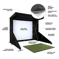 Golf Simulator Enclosure Designed for Indoor Practice, 7 Sizes Available, Impact Screen, Free Side Barriers — How It Works