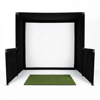 Simbox Golf Simulator Enclosure - 7 Sizes, Pro + Impact Screen and Frame INCLUDES FREE SIDE BARRIERS — Studio Shot