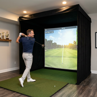 Simbox Golf Simulator Enclosure - 7 Sizes, Pro + Impact Screen and Frame INCLUDES FREE SIDE BARRIERS — Lifestyle