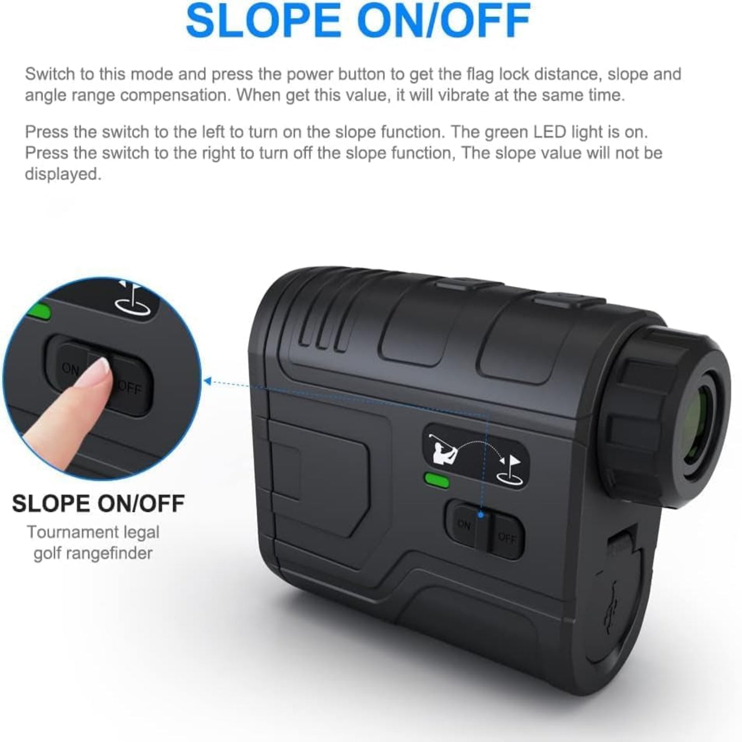 Precision Pro Golf Rangefinder with Slope On/Off,1200 Yards Laser Range Finder